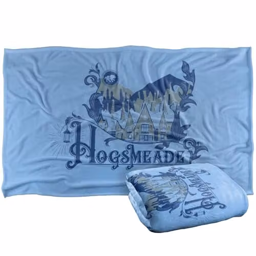 Warner Bros. Harry Potter Hogsmeade Silky Touch Super Soft Fleece Throw Blanket, Multicolour, W: 91.44 cm x D: 147 cm