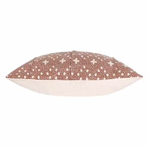 Riva Home Organic Woven Square Cotton Cushion with Removable Polyester Filling, Brown, W/D/H: 50 x 50 x 50 cm – 2