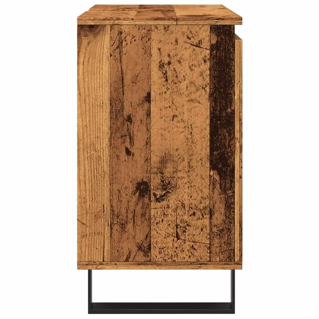 Berkfield Home Industrial Bathroom Cabinet in Brown Old Wood, W/D/H: 58 x 33 x 60 cm – 4