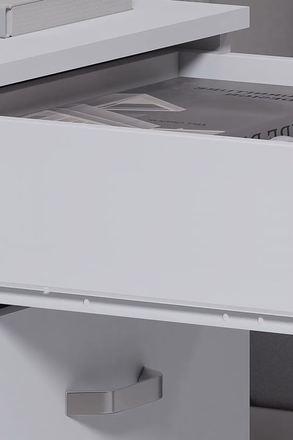 FWStyle Tunis 3 Drawer Chest of Drawers Bedside in Matt White – 3