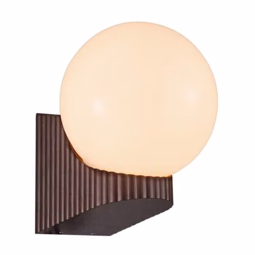 Nordlux Hayley Outdoor Wall Light in Brown Metallic Metal with E27 Socket and IP44 Rating