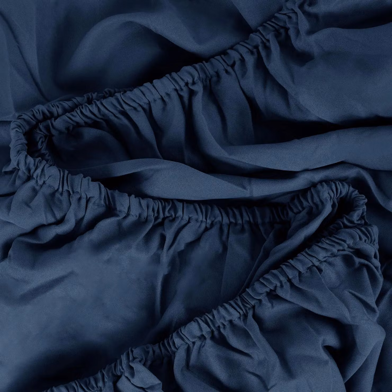 OHS Plain Microfibre Deep Fitted Bed Sheet in Dark Navy, King Size (180 x 200 cm) – 3