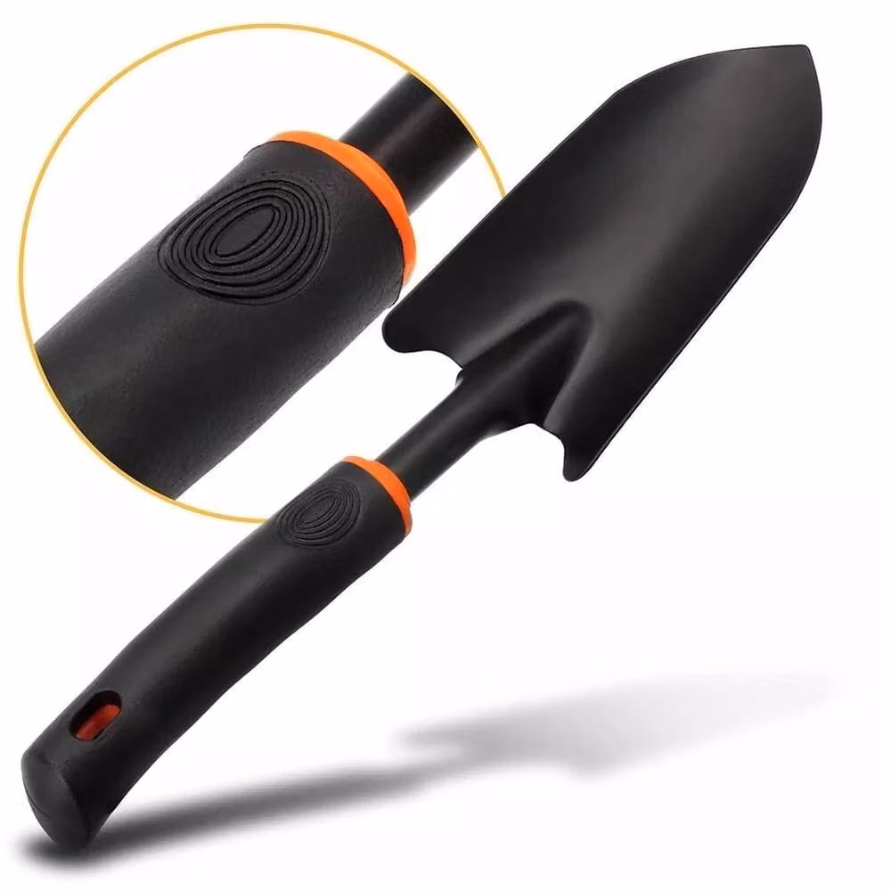 VOGREX Deluxe Wide Steel Garden Spade Trowel with Ergonomic Grip in Black – 4