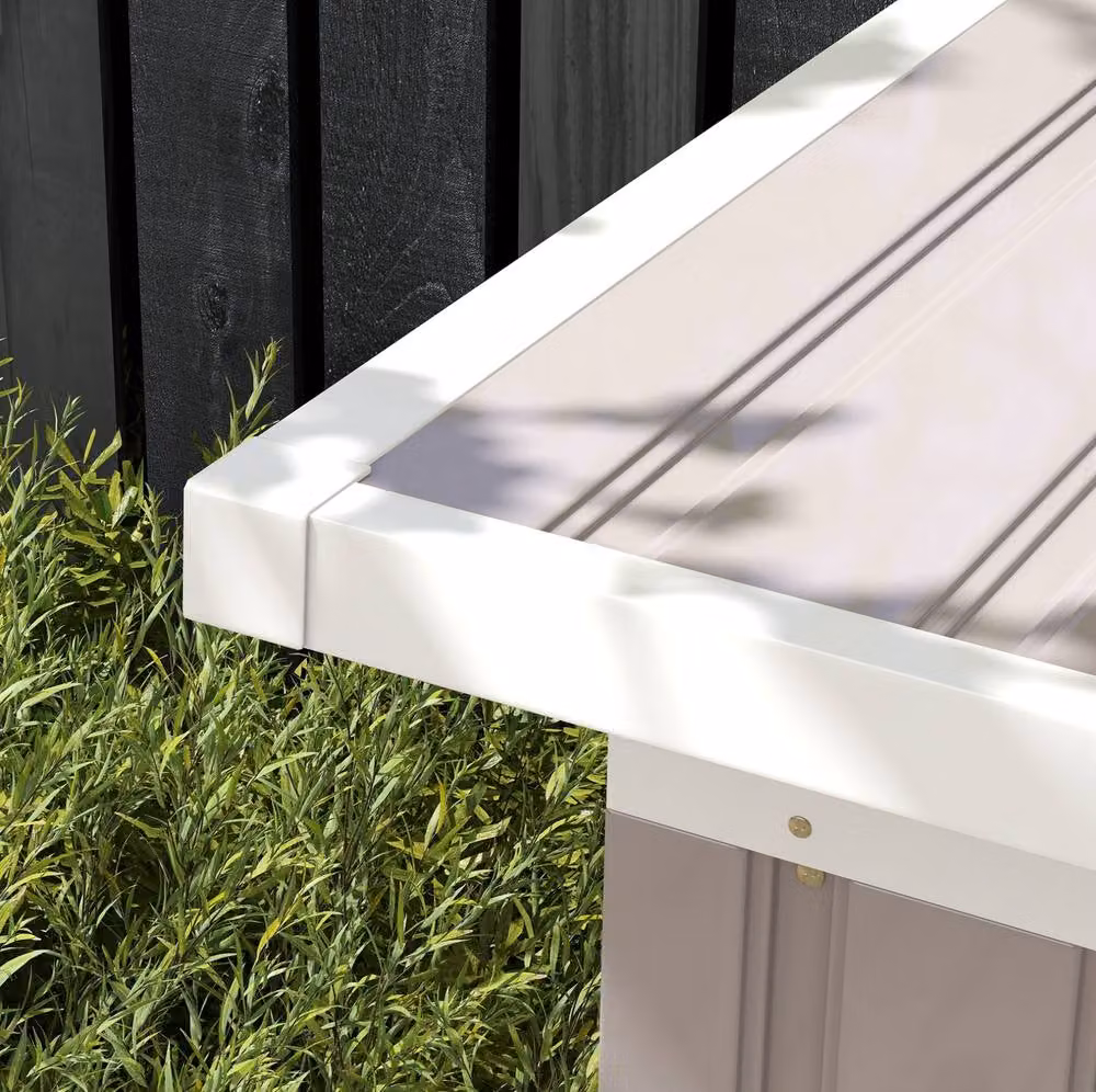 STILVORA Modern Grey Galvanised Steel Garden Storage Shed with Lockable Sliding Doors, W/D/H: 280 x 130 x 172 cm – 6