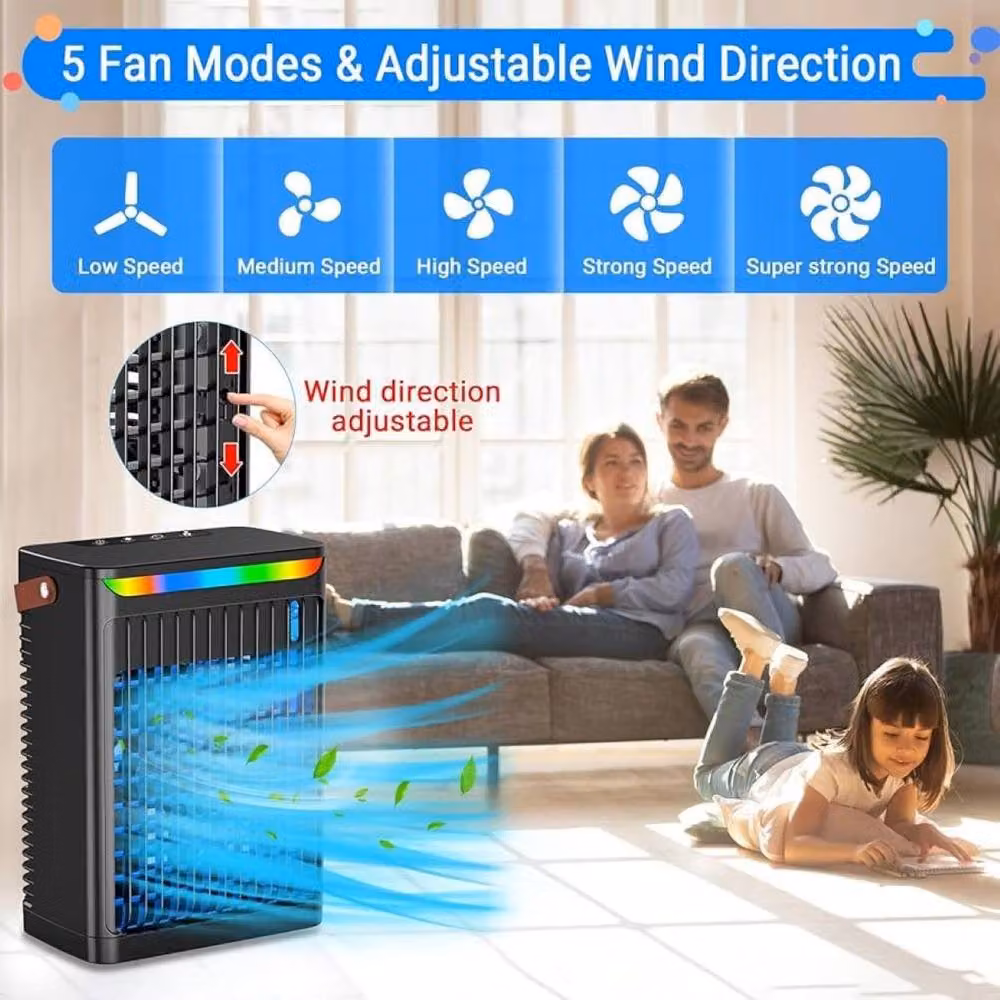 Quipulse Mini Portable Water Cooling Fan in White – 4