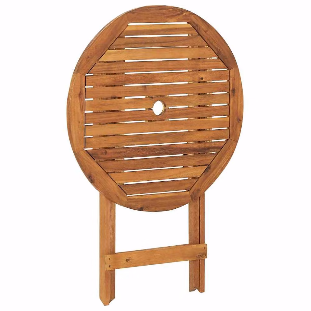 Berkfield Home 3 Piece Folding Garden Dining Set in Brown Solid Oiled Acacia Wood – 2