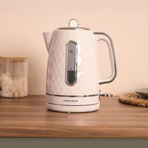 Hamilton Beach Diamond Electric Kettle, White, 1.7 l – 2