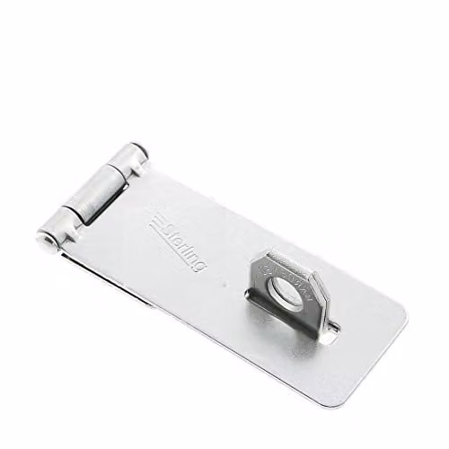 Sterling 95mm Zinc Plated Steel Hasp and Staple in Silver