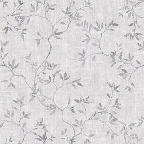 Muriva Darcy James Collection Japandi Leaf Scandinavian Style Textured Effect Wallpaper in Grey