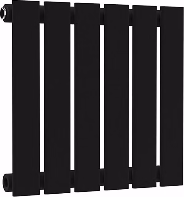 Lux Heat Black Single Panel Designer Radiator, H 40.0 cm x W 42.0 cm