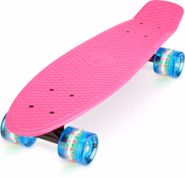 Xootz 22-inch LED PP Cruiser Skateboard in Pink