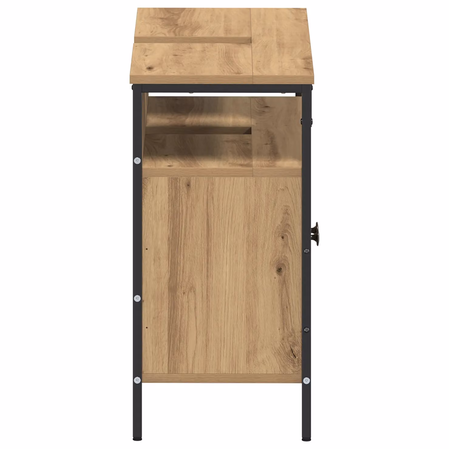 Berkfield Home Artisan Oak Bathroom Sink Cabinet in Brown, W/D/H: 80 x 30 x 60 cm – 4