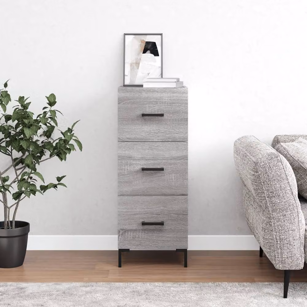 Berkfield Home Grey Sonoma Sideboard in Engineered Wood, W/D/H: 34.5 x 34.0 x 90.0 cm – 2