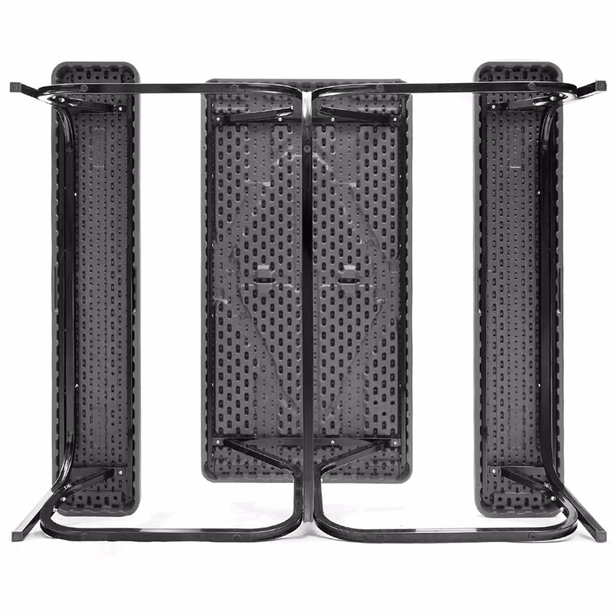 Costway Outdoor Picnic Table and Bench Set in Black – 6