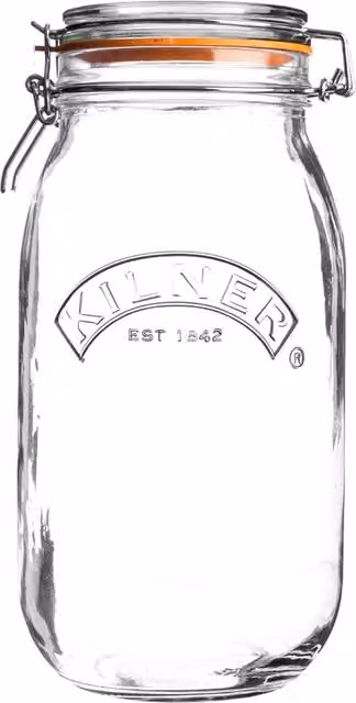 Kilner Clip Top Glass Jar, 3 l, Transparent