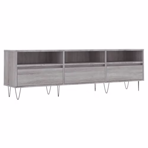 vidaXL TV Cabinet in Grey Sonoma, W: 150 cm, D: 30 cm, H: 44.5 cm – 1