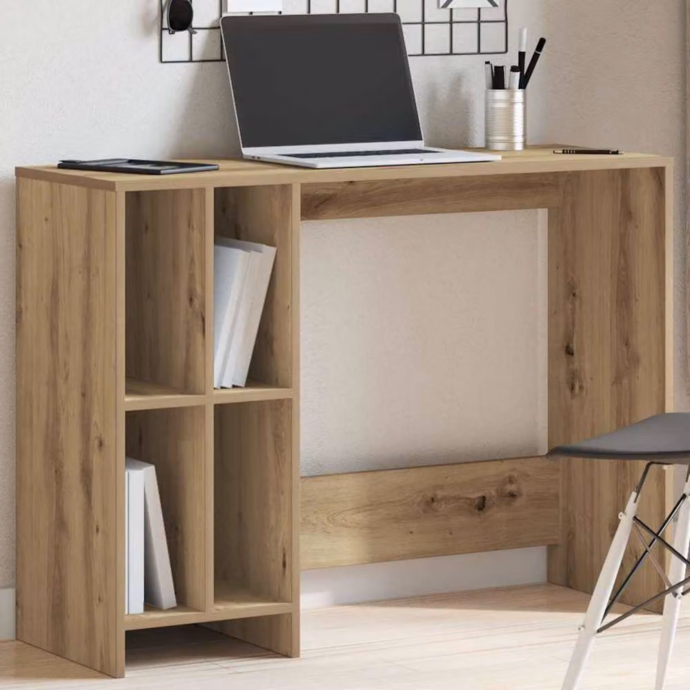 Berkfield Home Modern Artisan Oak Writing Desk in Brown, W: 102.5 cm, D: 35 cm, H: 75 cm – 2