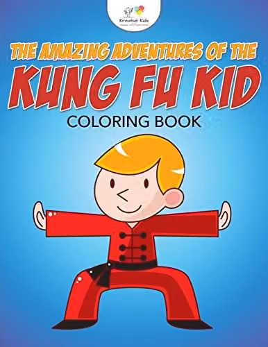 Kreative Kids The Amazing Adventures of the Kung Fu Kid Colouring Book, Multicolour, H: 27.94 cm, W: 21.59 cm