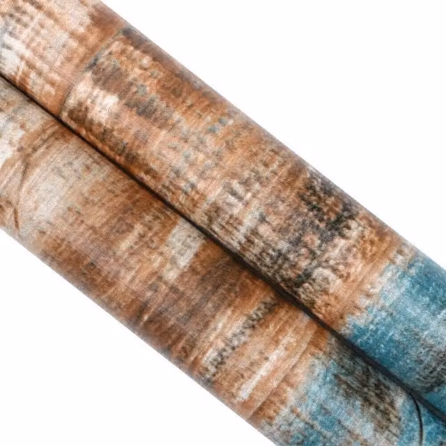 NESTLUNE Self-Adhesive Rustic Wood Grain Panel Effect PVC Wallpaper in White and Multicolour, W: 100 cm, H: 15 cm