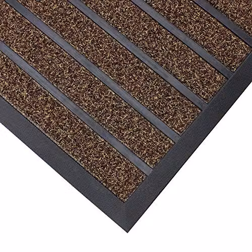 JVL Dirt Stopper Pro Rectangular Entrance Door Mat, Brown, W/D/H: 75 x 45 x 5 cm – 5