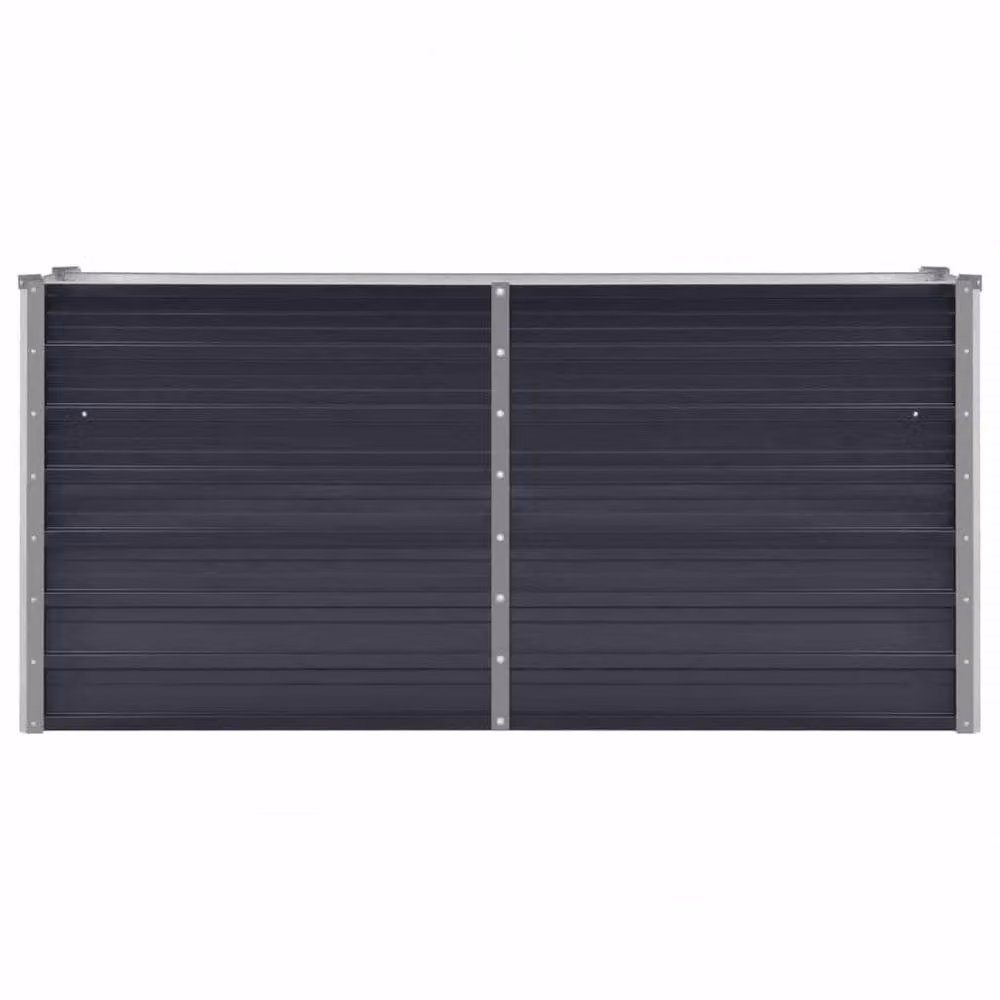 Berkfield Home Garden Anthracite Galvanised Steel Raised Bed, W/D/H: 160 x 40 x 77 cm – 3