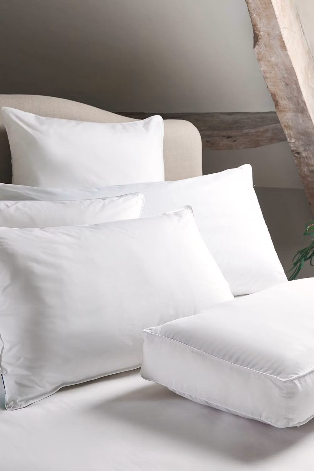 Christy Cloud Loft Medium Firm Square Microfibre Pillow in White – 4