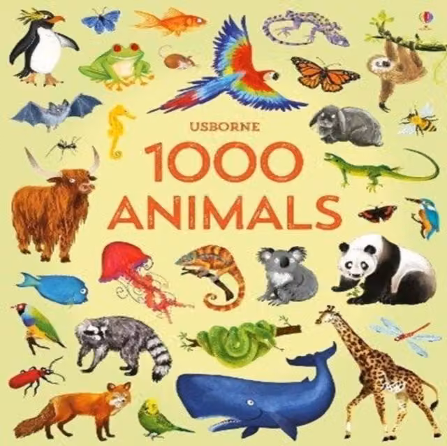 Jessica Greenwell 1000 Animals Hardback Book, Multicolour