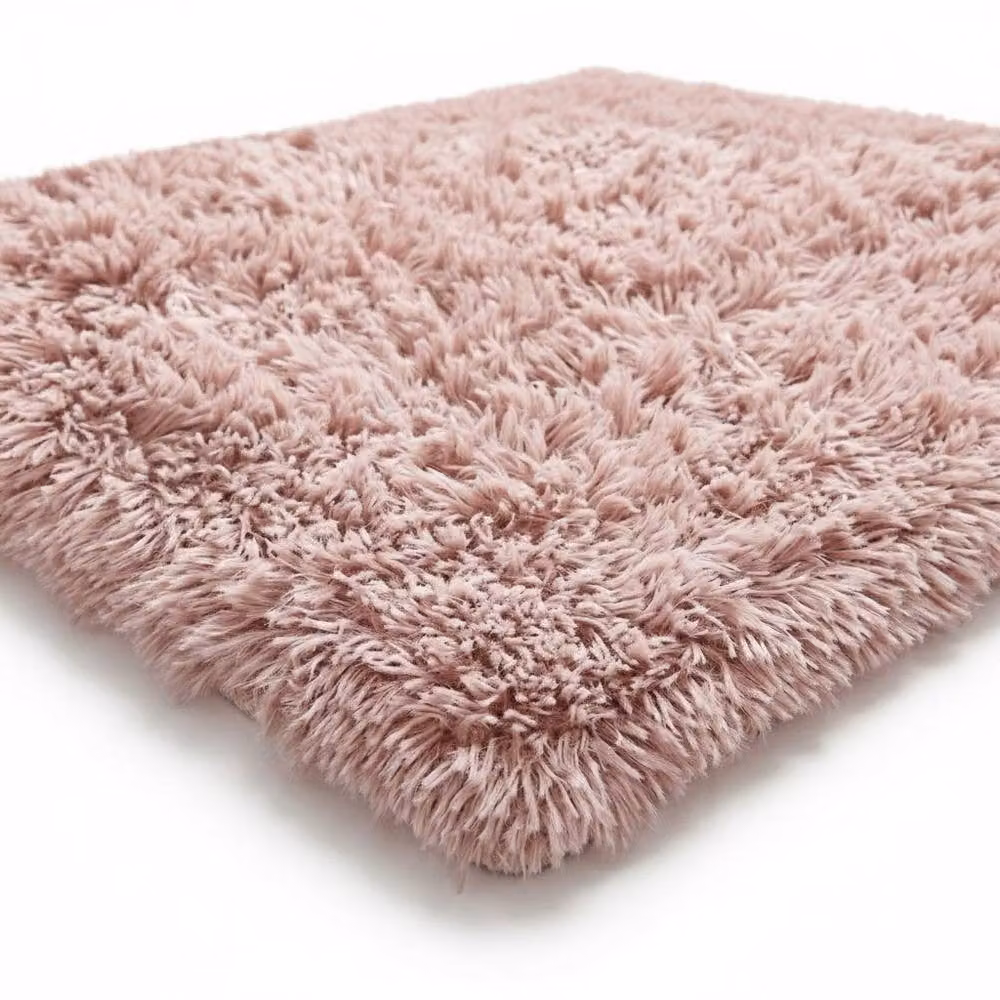 Snug City Pink Shaggy Fluffy Plush Modern Non-Slip Reversible Floor Rug W: 120 cm, D: 170 cm – 3