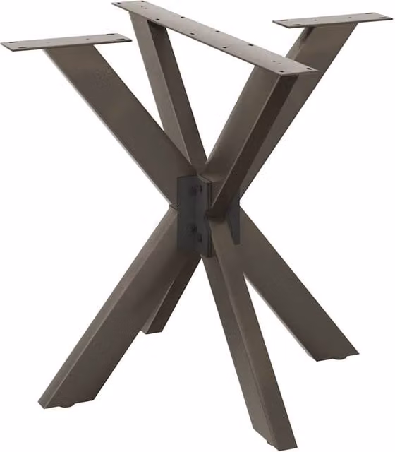 Berkfield Home Spider Shape Dining Table Legs in Matt Black Steel W/D/H: 85 x 85 x 72.5 cm – 1