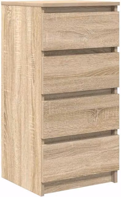 Berkfield Home Sonoma Oak Sideboard in Beige, W/D/H: 37.5 x 35 x 76 cm