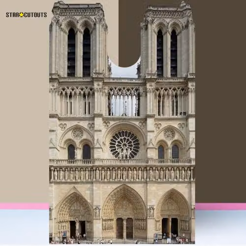 Star Cutouts SC1358 Notre Dame French Cathedral Large Multicolour Cardboard Cutout – 5