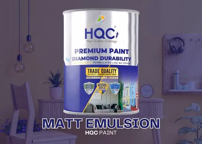 HQC PAINTS Matt Emulsion Dispersion Paint in Beige, 5 l – 2