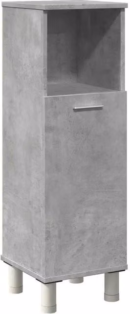 Berkfield Home Modern Bathroom Cabinet in Concrete Grey, W/D/H: 30 x 30 x 95 cm – 1