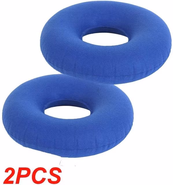 EONLION 2-Piece Blue Inflatable Round Rubber Ring Cushions, W/D/H: 120 x 90 x 90 cm – 1