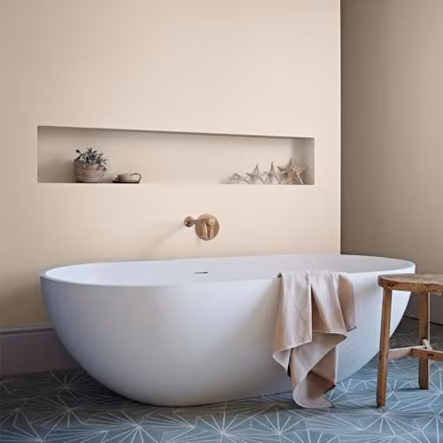 Crown Easyclean Mould Resistant Water Based Bathroom Paint, Green and Beige, Mid Sheen, 2.5 l – 3