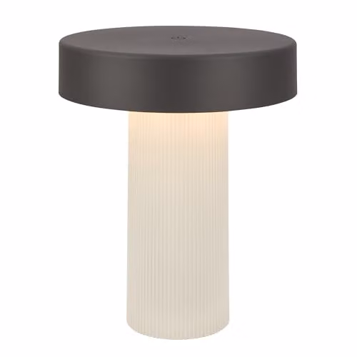 Briloner Rechargeable LED Table Lamp with Touch Dimmer, IP44, Warm White, H 20 cm x W 16 cm x D 16 cm
