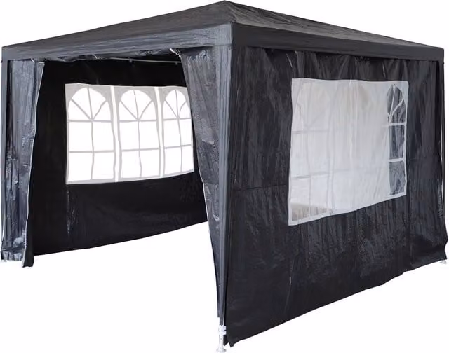 BIRCHTREE Grey PE Gazebo, W: 300 cm