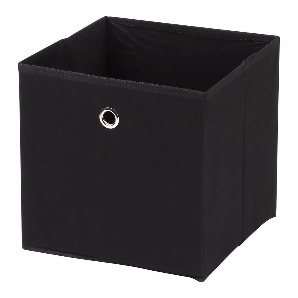 PAWNORA 4 Pack Black Foldable Fabric Canvas Storage Cube Baskets – 2