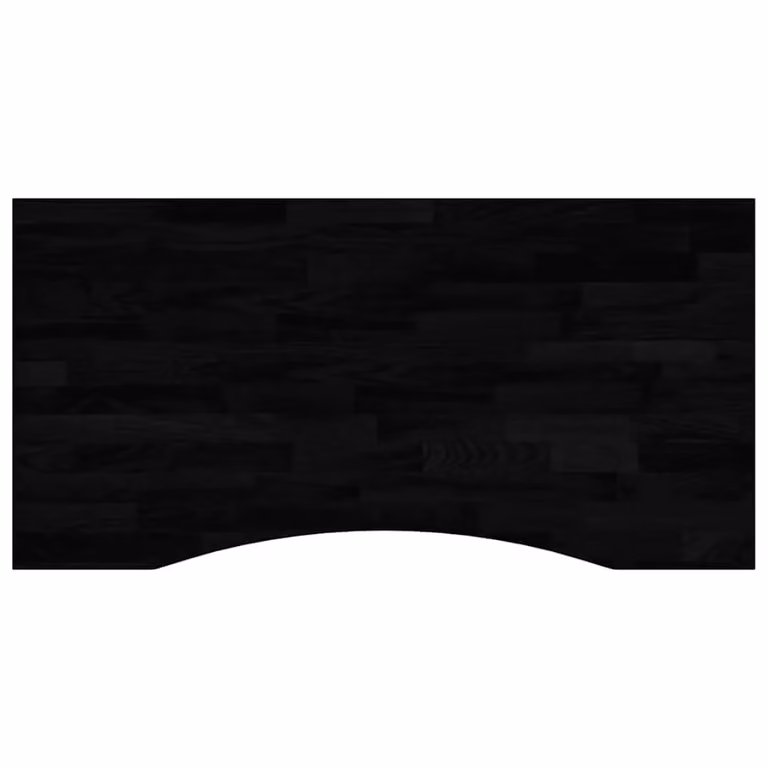 Berkfield Home Solid Wood Oak Rectangular Desk Top in Dark Brown W: 100 cm, D: 50 cm, H: 2.5 cm