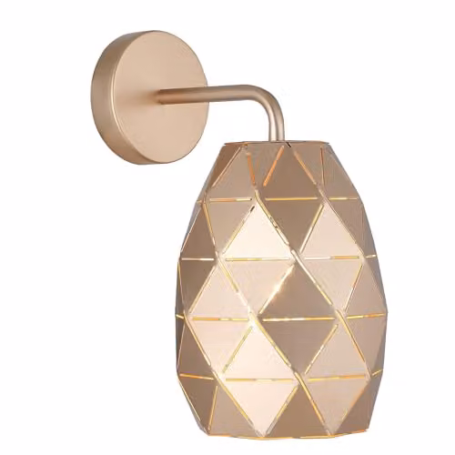 Netlighting Modern Dome Wall Lamp in Gold/Brass with E27 Bulb Holder