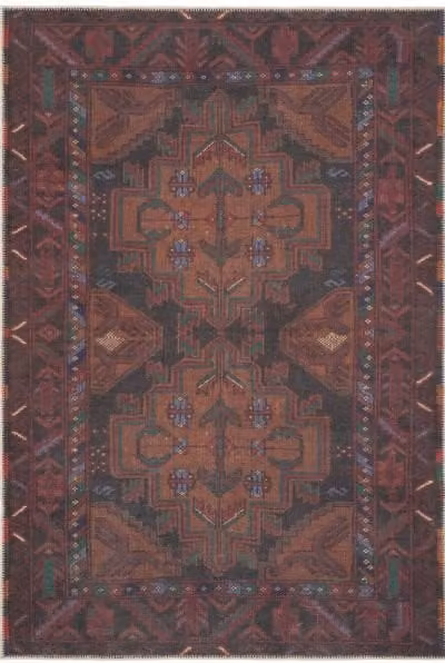 Kukoon Washable and Non-Slip Kilim Area Rug in Red, W/D: 80 x 150 cm – 1
