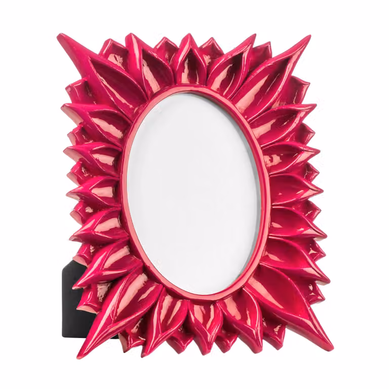 Orsina Unique Raspberry Pink Polyresin Photo Frame, 5 x 7 inch, W/H: 13.0 x 17.8 cm