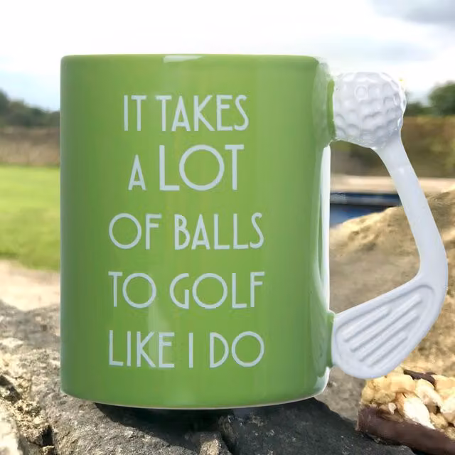 Boxer Gifts Takes A Lot Of Balls Golf Mug in Green and Multicolour – 1