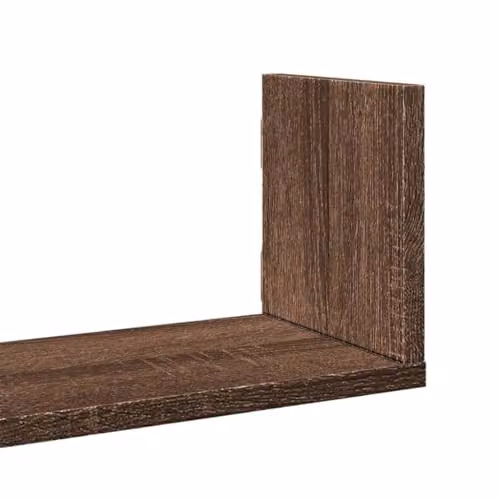vidaXL Set of 3 Wall Shelves in Brown Oak, W: 58 cm, D: 18 cm, H: 18 cm – 4