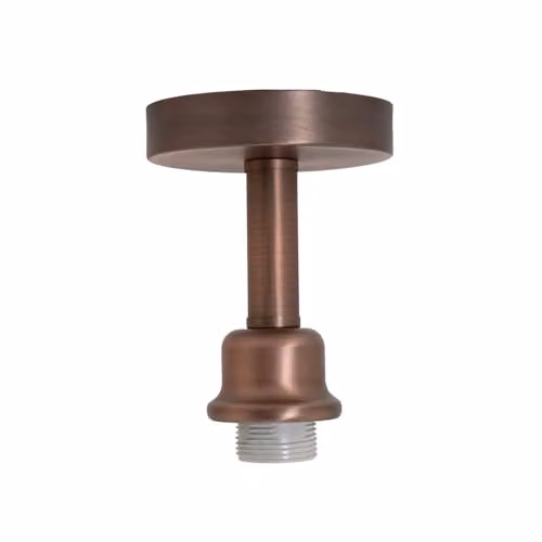 Happy Homewares Contemporary Designer Short Semi Flush Ceiling Rose Light in Copper