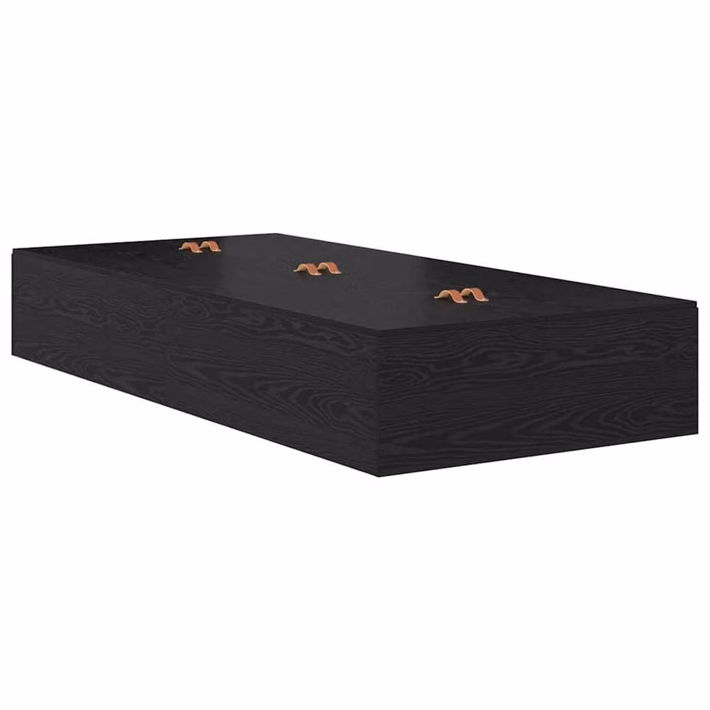 Berkfield Home Single Storage Bed Frame in Black Oak Engineered Wood – 4