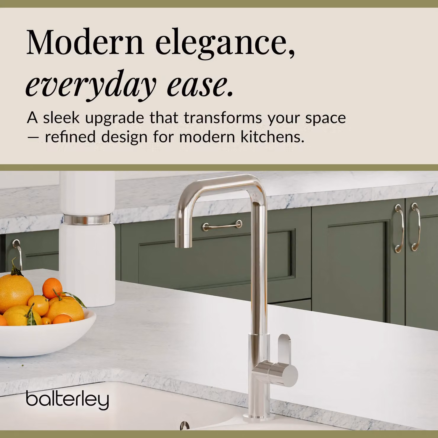 Balterley Kuma Single Lever Kitchen Mono Mixer Tap with Swivel Spout in Chrome Silver – 2