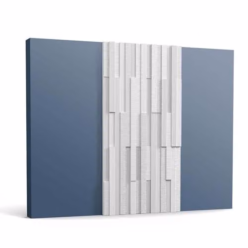 Orac Decor W216 Modern 3D Wall Panel, White Purotouch, W: 25 cm, H: 200 cm, D: 1.6 cm