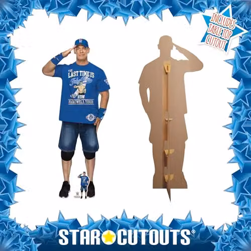 Star Cutouts WWE John Cena Farewell Tour Blue Shirt Lifesize Cardboard Cutout – 4