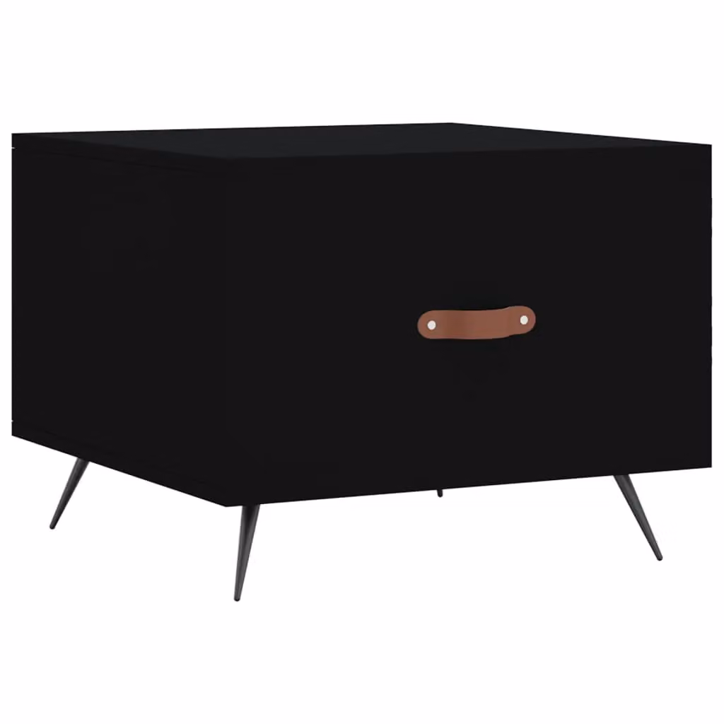 Berkfield Home Modern Black Square Coffee Table W/D/H: 50 x 50 x 40 cm – 2